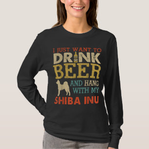 Camiseta Shiba Inu Dad Bebe Beer Hang Con Perro Hombres Gra