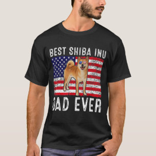 Camiseta Shiba Inu Dad Estados Unidos Bandera Shiba Inu Pro