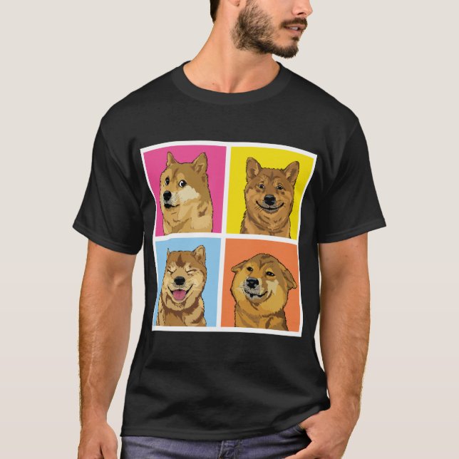 Camiseta Shiba Inu Divertido meme Perros Frame (Anverso)