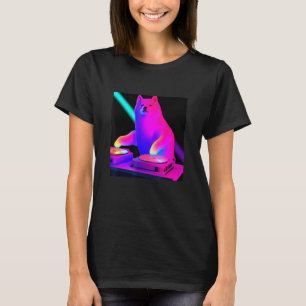 Camiseta Shiba Inu DJ Vaporwave Doge Dog Hombres Mujeres Ni
