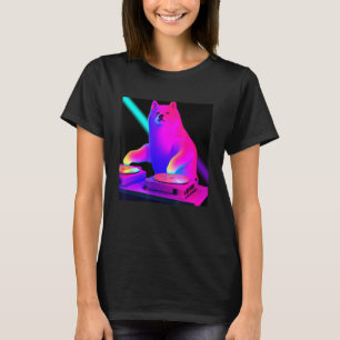 Camiseta Shiba Inu DJ Vaporwave Doge Dog Hombres Mujeres Ni