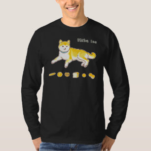 Camiseta Shiba Inu Dog & Bread Pixel Art