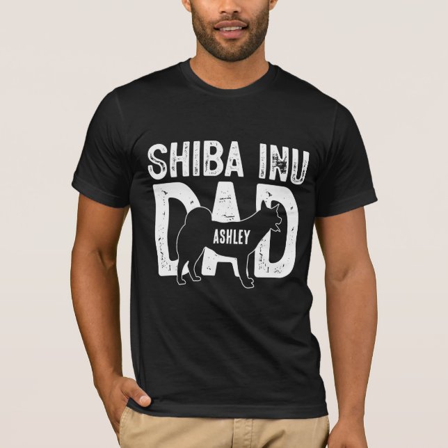 Camiseta Shiba Inu Dog Dad Puppy Dad (Anverso)