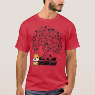 Camiseta Shiba Inu Dog Japanese Cherry Cute Blossom Sakura 