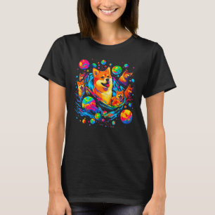 Camiseta Shiba Inu Dog Space Family