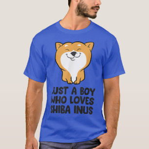 Camiseta Shiba Inu Dueño De Perro Solo Un Niño Que Ama Shib