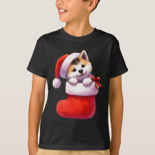 Camiseta Shiba Inu En Navidades De Muerte Santa Hat Xmas Pe