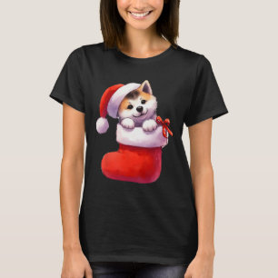 Camiseta Shiba Inu En Navidades De Muerte Santa Hat Xmas Pe
