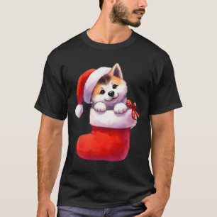 Camiseta Shiba Inu En Navidades De Muerte Santa Hat Xmas Pe