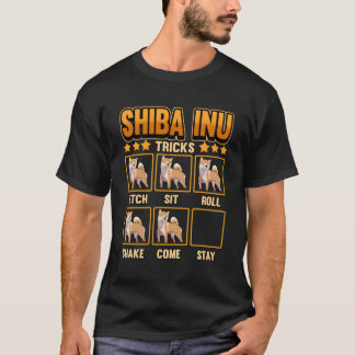 Camiseta Shiba Inu engaña a hija Mascota entrenadora de pap