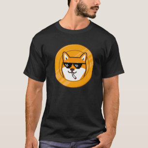 Camiseta Shiba Inu Gafas De Sol Cigarato, Gracioso Meme Shi