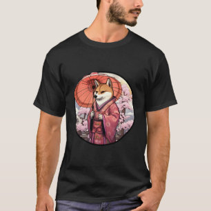 Camiseta Shiba Inu Geisha Perro gracioso Kimono