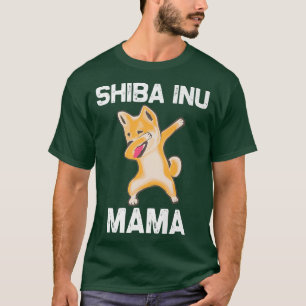 Camiseta Shiba Inu Graciosa Para Las Mujeres Mamá Dabbing J