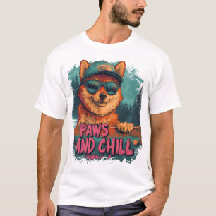 Camiseta Shiba Inu Juguetón Patinando - Garras y Relajación