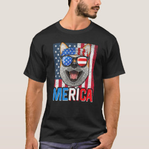 Camiseta Shiba Inu Merica 4 De Julio Perro Estadounidense P