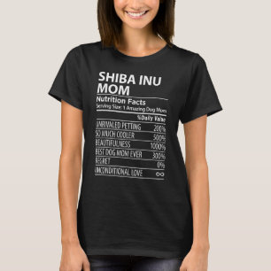 Camiseta Shiba Inu Mom Nutrition Hechos Shiba Inu Dueño De 
