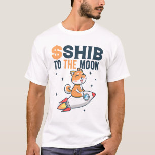 Camiseta Shiba Inu Monta $Shib Al Gracioso Cripto De La Lun