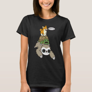 Camiseta Shiba Inu Montando Perro Tortoise