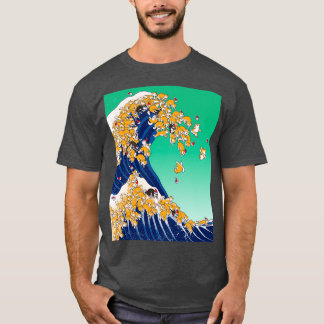 Camiseta Shiba Inu, navidades en gran ola