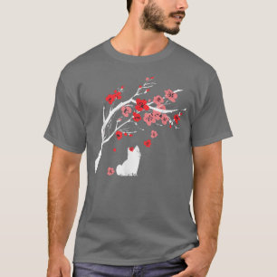 Camiseta Shiba Inu Perro japonés florecimiento de cerezo Sa