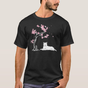 Camiseta Shiba Inu Perro japonés florecimiento de cerezo Sa