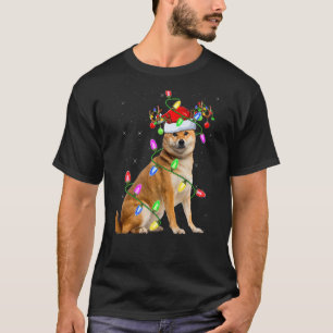 Camiseta Shiba Inu Perro Navidad iluminando Santa Shiba Inu