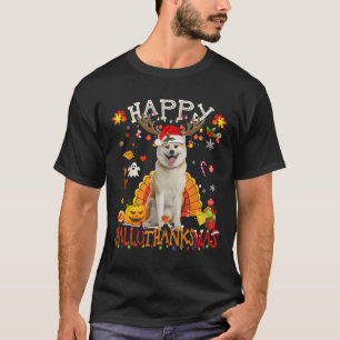 Camiseta Shiba Inu Perro Navidades de Halloween Perro Feliz