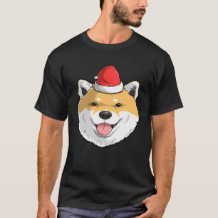 Camiseta Shiba Inu Perro Santa Claus Navidades Gorras X-Mas