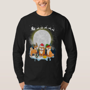 Camiseta Shiba Inu Perro Santa Reindeer Elf Navidad Fea