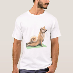 Camiseta Shiba Inu Perro Yoga Pose Meditación Zen Workout E