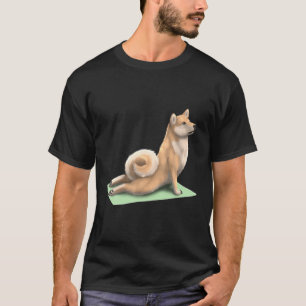 Camiseta Shiba Inu Perro Yoga Pose Meditación Zen Workout E