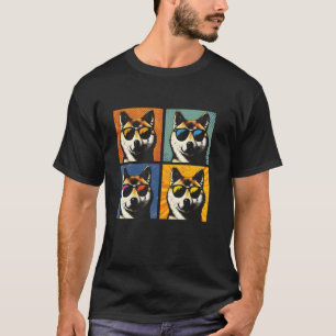 Camiseta Shiba Inu Pop Art - Viejo Perro Inu Shiba Colorido
