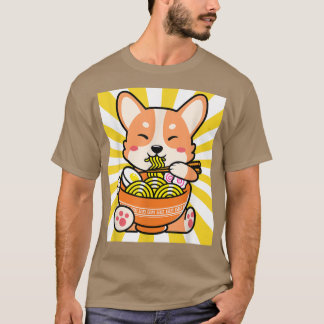 Camiseta Shiba Inu Ramen Anime Kawaii regalo adolescente li
