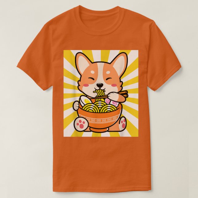 Camiseta Shiba Inu Ramen Anime Kawaii regalo de adolescente (Diseño del anverso)