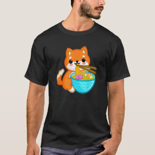 Camiseta Shiba Inu Ramen Perro Chicas japoneses