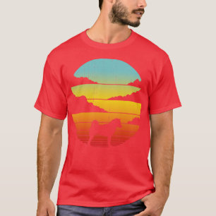 Camiseta Shiba Inu Retro Vintage Sunset 60's 70s para hombr