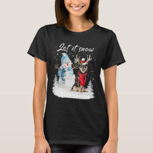 Camiseta Shiba Inu Santa Dog Navidades Snowman Xmas Pajama