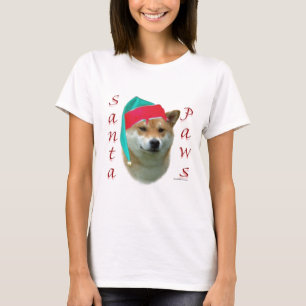 Camiseta Shiba Inu Santa Paws