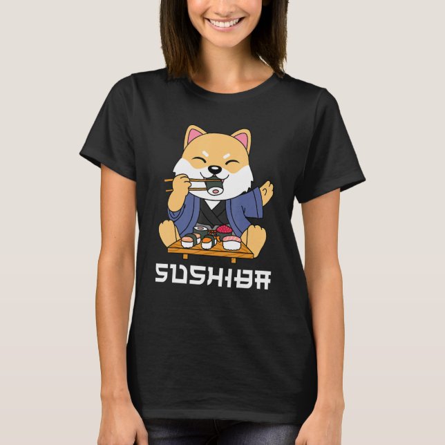 Camiseta Shiba Inu sushi (Anverso)