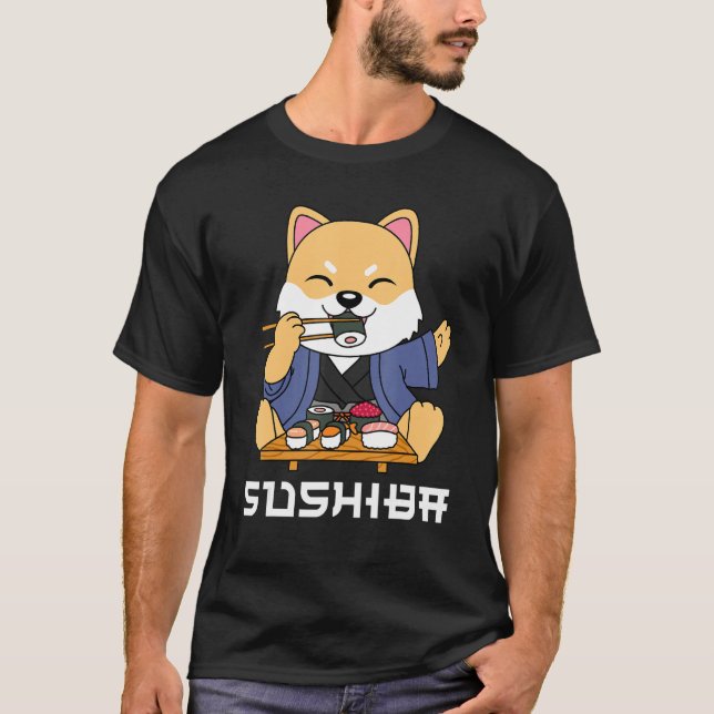 Camiseta Shiba Inu sushi (Anverso)