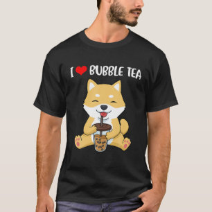 Camiseta Shiba Inu T Mujeres Boba Tea Regalos Hombres Burbu