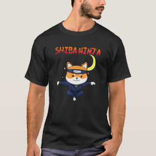 Camiseta Shiba Inu Uni Dog Fly Ninja Karate Master Moon Fig