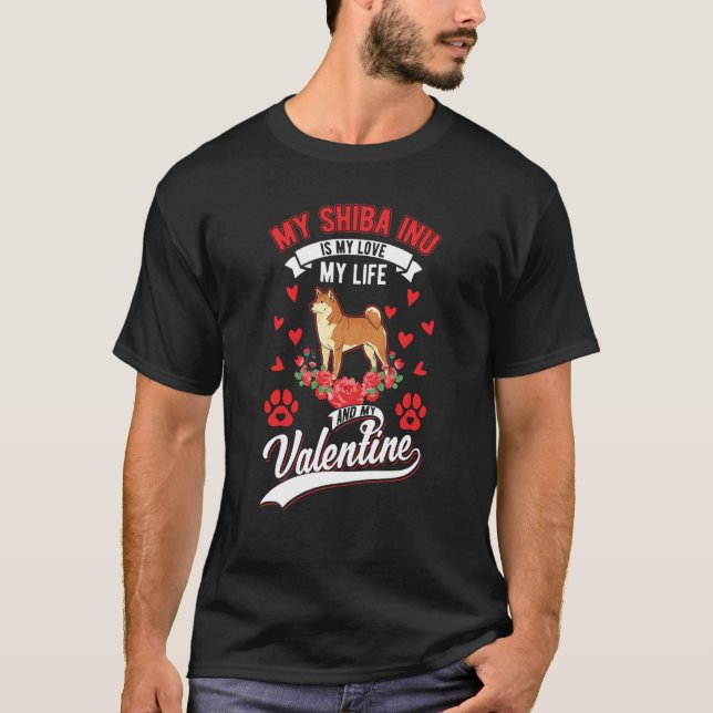 Camiseta Shiba inu Valentine's Day Japanese Shiba  1 (Anverso)
