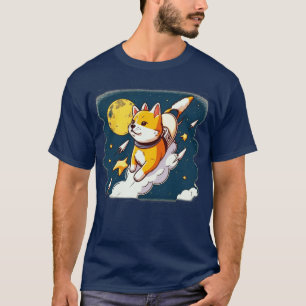 Camiseta shiba inu volando al espacio con un cohete10