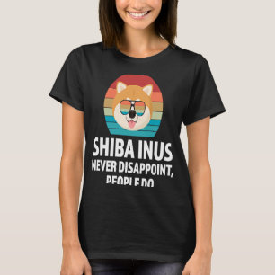 Camiseta shiba inus nunca decepciona a la gente que haga sh