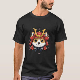Camiseta shiba samurai face, japanese warrior armor