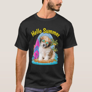 Camiseta Shichon Hello Summer Dog Vacation 2022