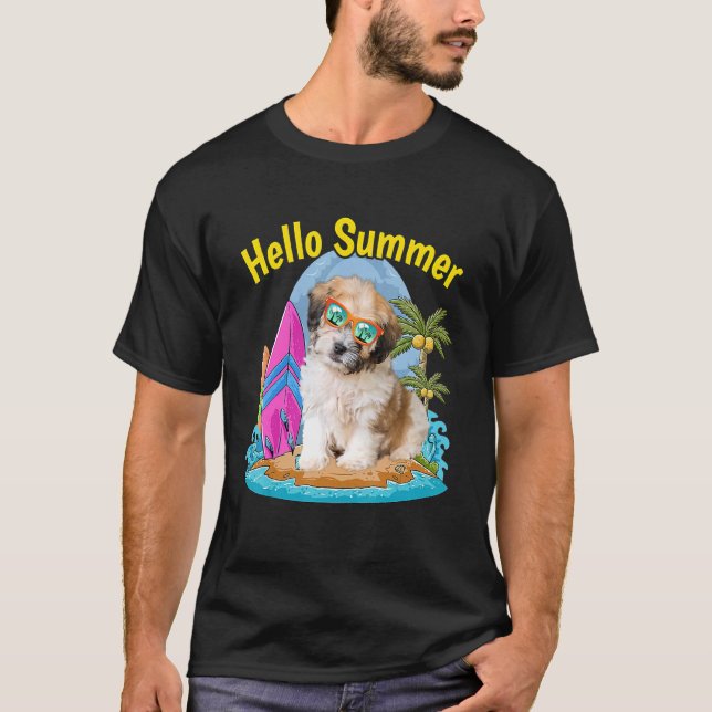 Camiseta Shichon Hello Summer Dog Vacation 2022 (Anverso)