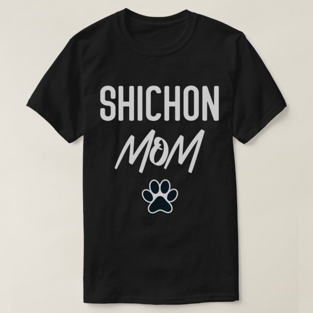 Camiseta Shichon Mom, un hermoso regalo para mamá (Diseño del anverso)