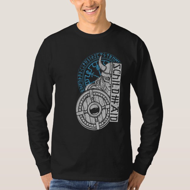 Camiseta Shield Maiden Warrior Valhalla Norse Compass Vikin (Anverso)